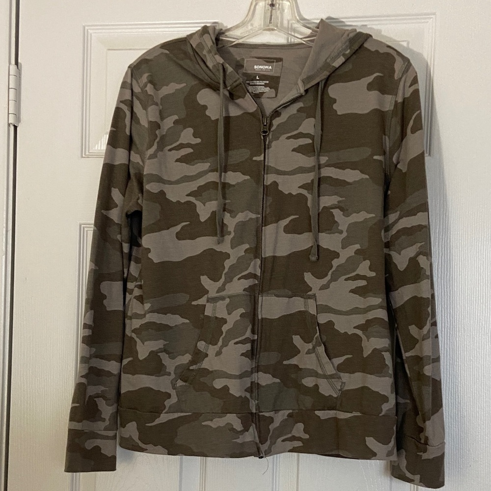 Sonoma Green and Gray Camo Hoodie